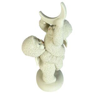 Dept 56 Snowbabies Figurine Reach For The Moon 6 IN Tall Porcelain Collectible